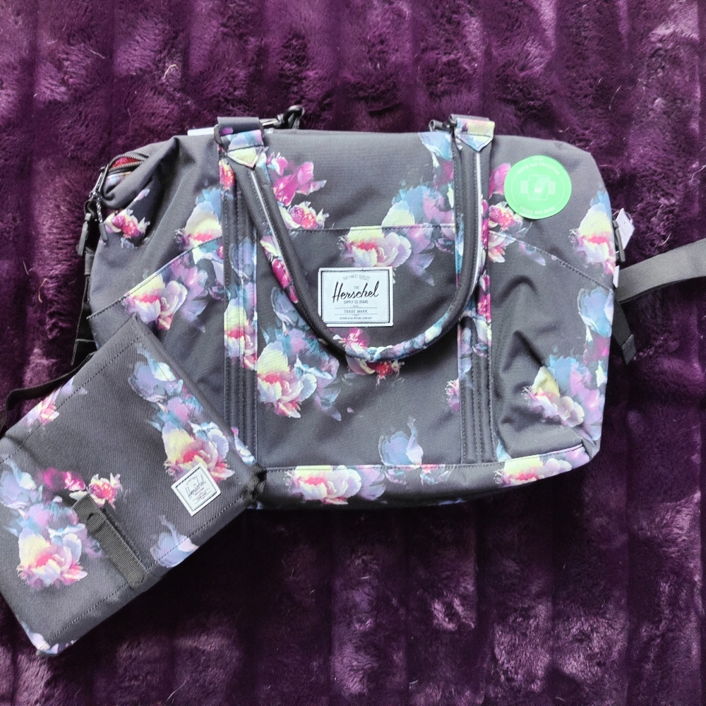 Hershel floral diaper bag